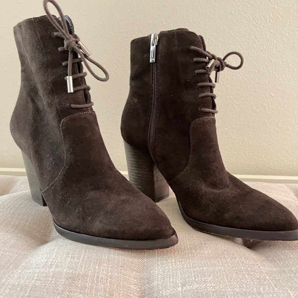 Marc Fisher Aaliyah Pointy Toe Lace-Up Bootie